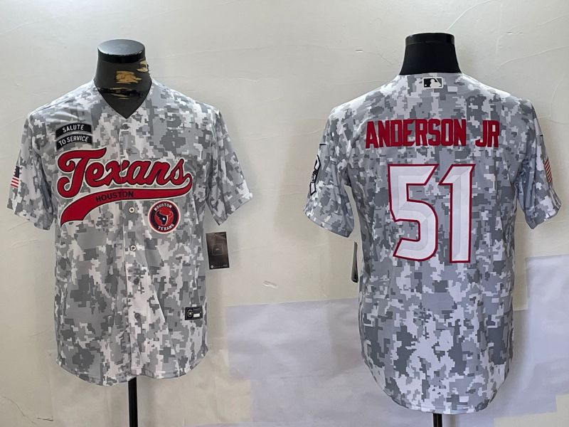 Men Houston Texans 51 Anderson jr Nike Arctic Camo 2024 Salute to Service Limited NFL Jersey style 1